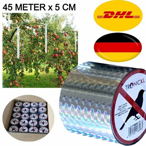 Vogelschutz Reflektorband LUMOOM Vogelabwehr Flatterband - Reflektierendes Band, 3 Rollen à 80m Vogelabwehr Windspiel - Foto 10