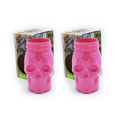 Dead Mans Fingers Schädelglas x 2 - rosa gewürzter Rum 3/4 Pint brandneu verpackt