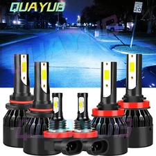 For GMC Terrain 2010-2015 Combo LED Headlight+Fog Light Bulbs Kit 8000K Blue 6X