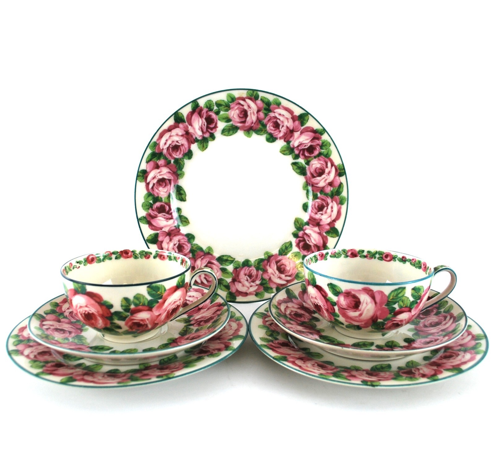 Limoges Theodore Haviland Tea Set for Two Including Tray Cabbage Roses