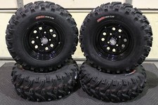 YAMAHA RHINO 660 25" KENDA BEAR CLAW ATV TIRE QB BLACK ATV WHEEL KIT IRSQB