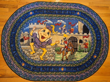 Rare Humpty Dumpty nursery / kids rug 3'10"x5'4" Joy Carpets 1476 USA made