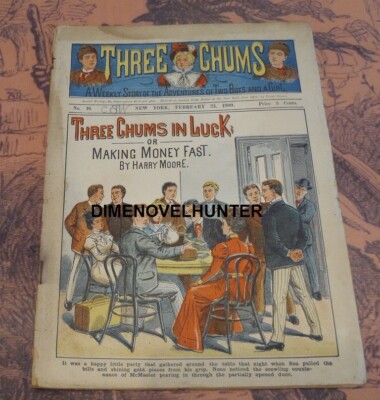 THREE CHUMS WEEKLY #16 FRANK TOUSEY SCARCE DIME NOVEL