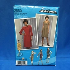 Simplicity 2550 UNCUT OOP Sewing Pattern Project Runway Dress Misses 12-20