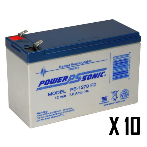 10 x 12 Volt 7AH BURGLAR ALARM RECHARGEABLE SLA BATTERY 12V 7AH ALL NEW STOCK! eBay