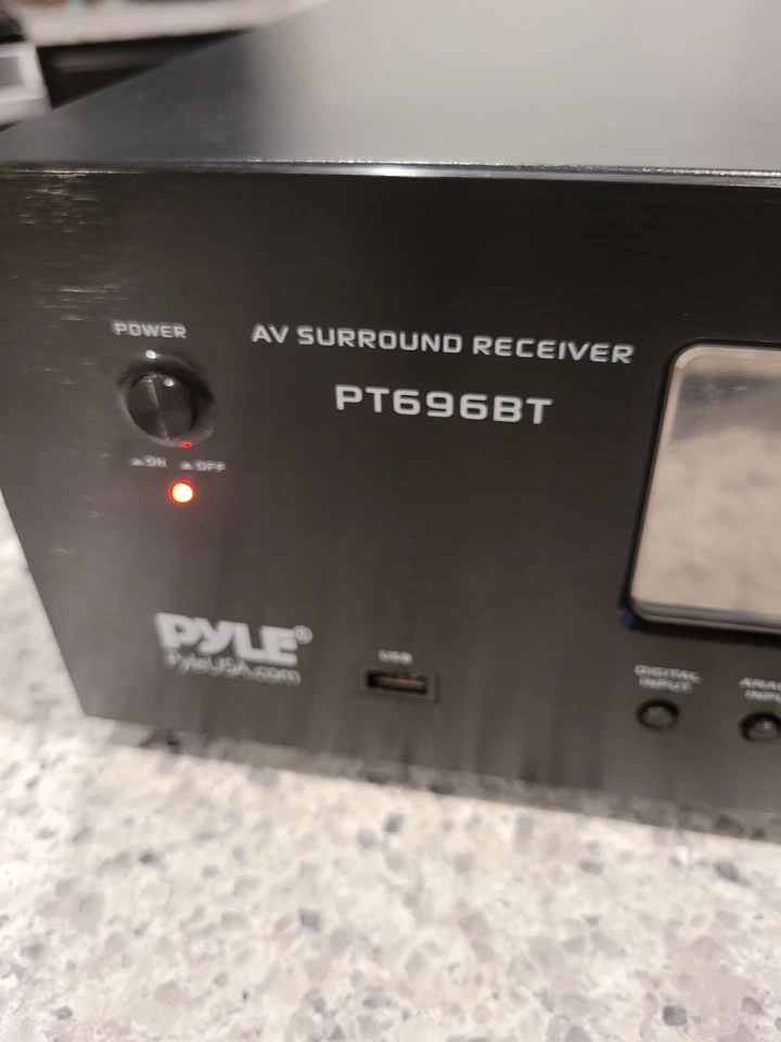 Pyle 1000W PT696BT 5.2-Ch Wireless BT Surround Sound Stereo Amplifier Streaming - Image 3 of 4