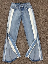 Rewash Jeans Womens Size 24 Blue Denim Juniors Low Rise Snap Leg Stretch