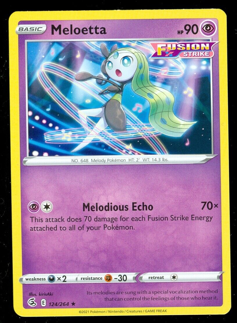 Pokemon TCG Prize Pack Card 124/264 Meloetta –