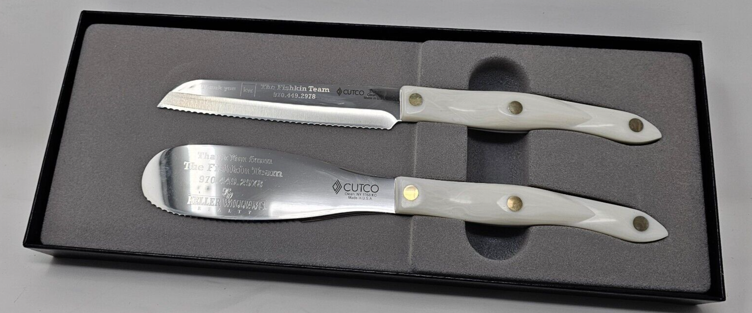 Cutco Model 3721 SantokuStyle Trimmer 1768 Spatula Spreader Pearl