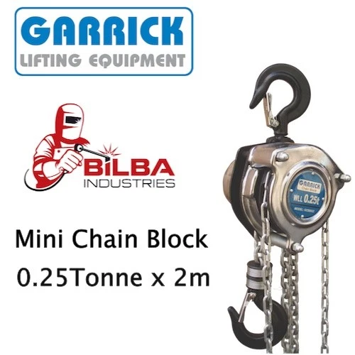 Garrick Minil Chain Block - 0.25 Tonne x 2m - Picture 1 of 1