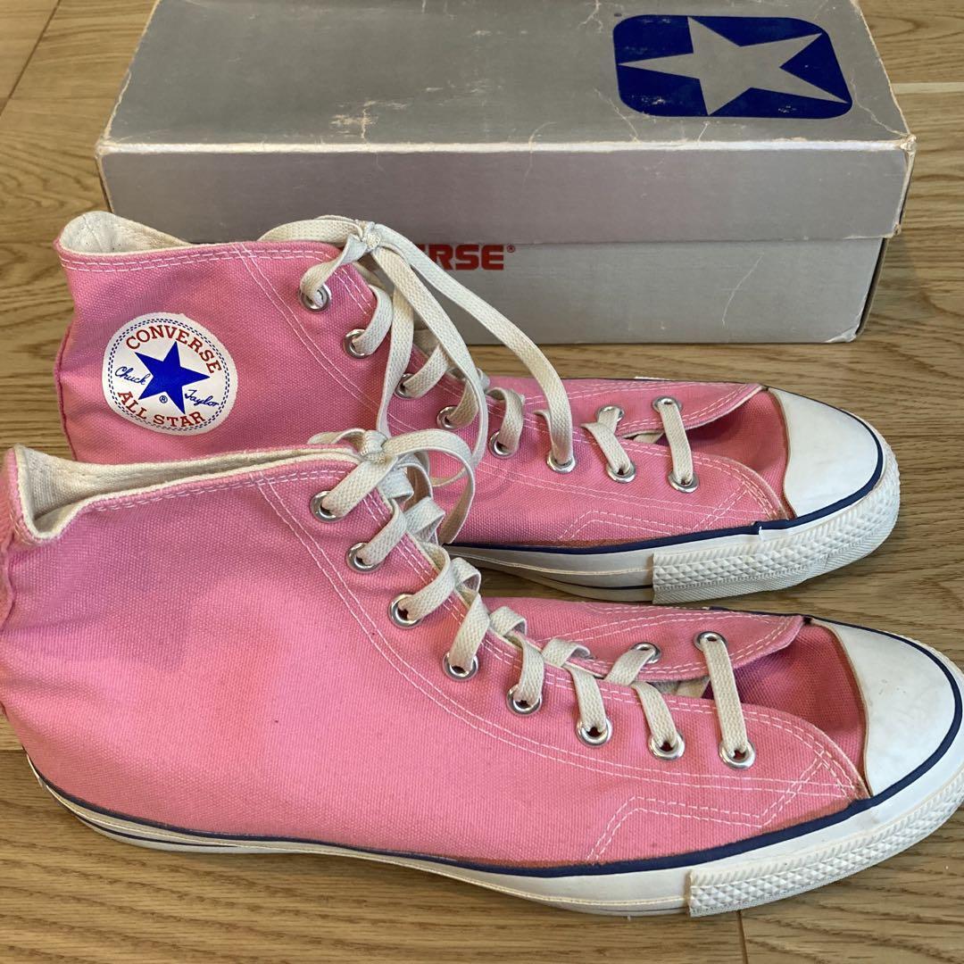 80s Converse All Star Hi ピンク USA製 80s Converse All Star Hi ピンク USA製