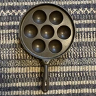 Vintage Rare Wagner Cast Iron Ableskiver Pan #1314A - Nice & Flat