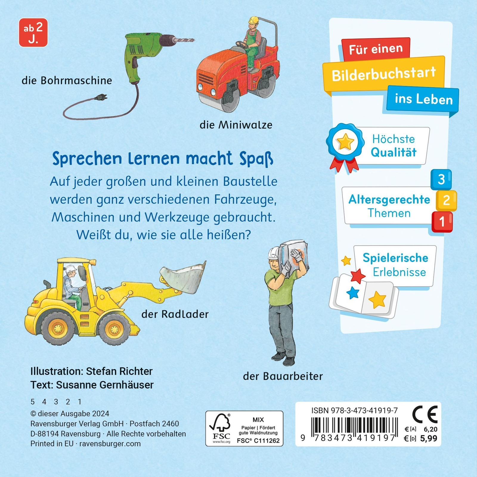Thumbnail - Susanne Gernhäuser | Mein Bilder-wörterbuch: Auf Der Baustelle | Buch