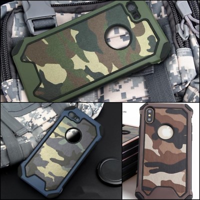 Camouflage iPhone Plus X Military Case Camo Army Rugged - Main Image
