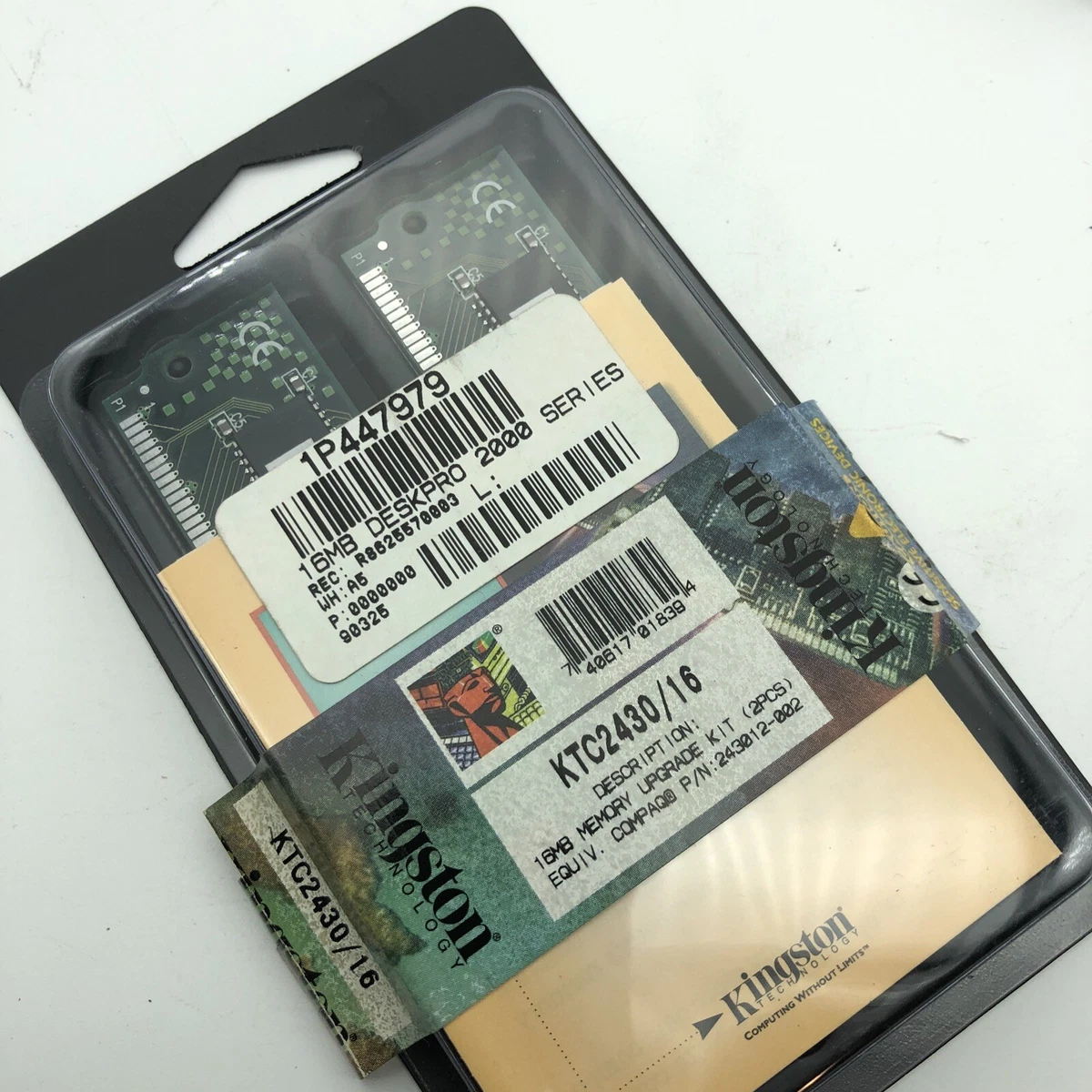 Kit Mémoire RAM Kingston 64MB EDO SIMM 72 Broches - 2x32MB 60ns 5V - Testé Et Fonctionnel