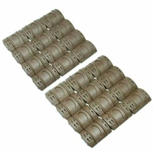 24 Pieces Universal 20mm Weaver Picatinny Rubber Rail Covers - Tan