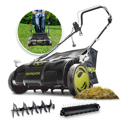 #ad #ad Sun Joe 15quot; Electric Dethatcher Scarifier w Removeable 13.2 Gallon Bag 13 Amp $177.65