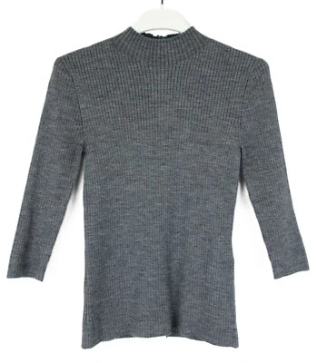 MAJE Pull Femme SMALL En Laine Mélangée Tricoté À Manches 3/4 - Photo 1/4