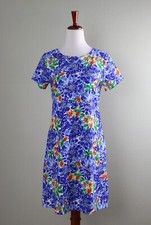 JUDE CONNALLY $178 Smooth Stretch Floral Pleated Back Shift Dress Size XS