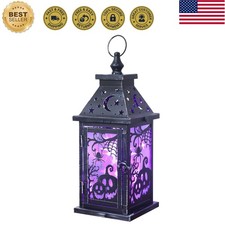 Halloween Decorations Indoor, 14.7" Decorative Spider Pumpkin Candle Lantern ...