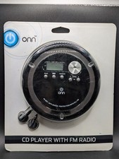 ONN Portable CD Player with FM Radio Wired Earbuds ONB14AV202 Sealed 