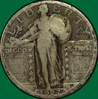 1927 Standing Liberty Quarter Fine F Coin #39353