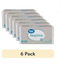 !NEW! 6 Pack 500 Ct Great Value DisposablePaper Napkins !NEW!