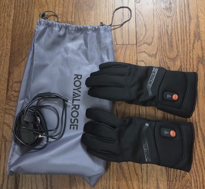 Royal Rose Heated Gloves Size M Black