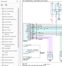 Dodge RAM 1500 2015 diagrama de cableado a color esquema V8 5,7 L 4x4 pdf