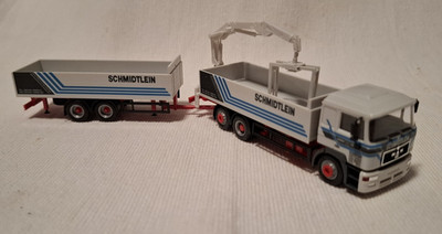HERPA 1:87 Nr. 144773 MAN F 2000 Baustoff-Hängerz. ''SCHMIDTLEIN''