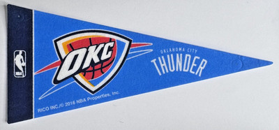 Oklahoma City Thunder MINI PENNANT 4'' x 9'' Rico 2016 MANY TEAMS LISTED *USED*