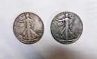 1942D &1944S Lot of 2 Silver Walking Liberty Halfs XF 0.723 oz Silver Coins