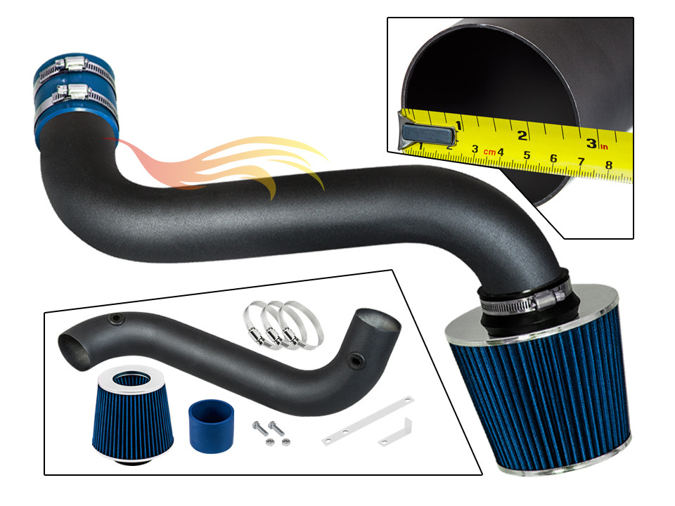 RW BLUE Sport Ram Air Intake +Filter For 1992-1995 S10 Blazer 4.3L V6 Vortec CPI