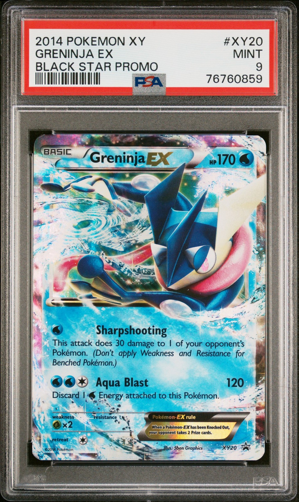 2014 POKEMON XY BLACK STAR PROMO #XY20 GRENINJA EX PSA 9
