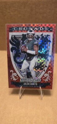 2023 Panini Rookies & Stars Red Plaid Prizm Crusade Jalen Hurts #CR-19 Eagles