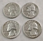 1960 P+ D 1961 P 1962 P🔥Washington Quarters $1 Face 90%Silver-Lot of 4#W39