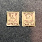 MNH Canal Zone Postage Dues * J25a & J27a * Dry Printings — photo 1