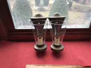 2  Antique Arts & Crafts Lightolier  Wall Sconces...Solid Brass...Working Fine