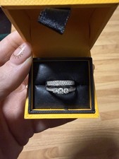 Gold Smiths 18ct White Gold Diamond Wedding And Engagement Set Ring Size N