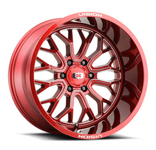 22 Vision 402 Riot Red Tint Milled Spoke 22x10 Wheel 6x135 -19mm Rim 22 Vision 402 Riot Red Tint Milled Spoke 22x10 Wheel 6x135 -19mm Rim