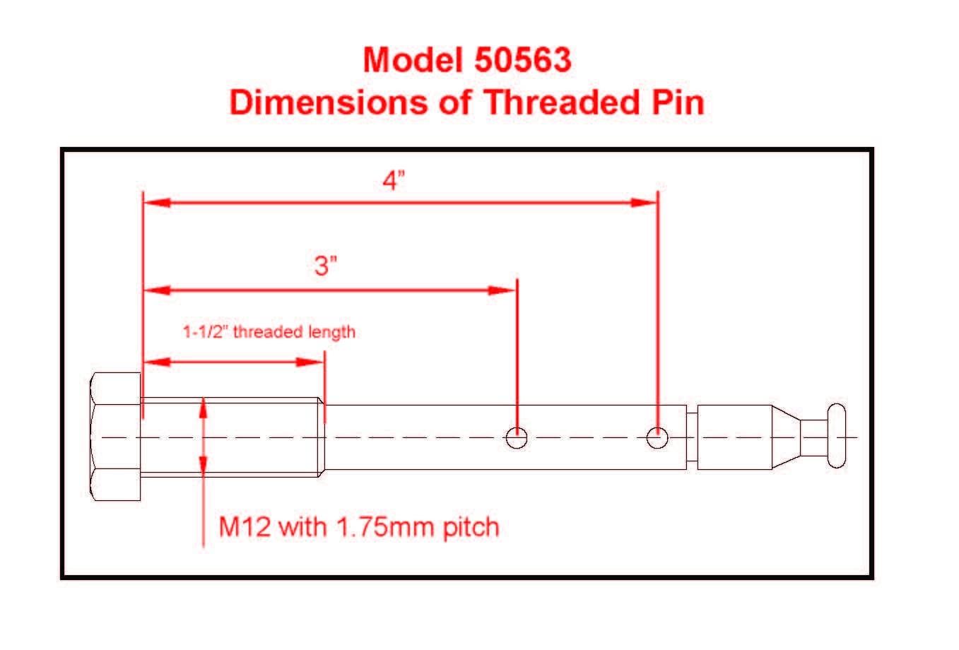 MaxxHaul 50563 Threaded Hitch Locking Pin for MaxxHaul 50025 Bike Rack Only