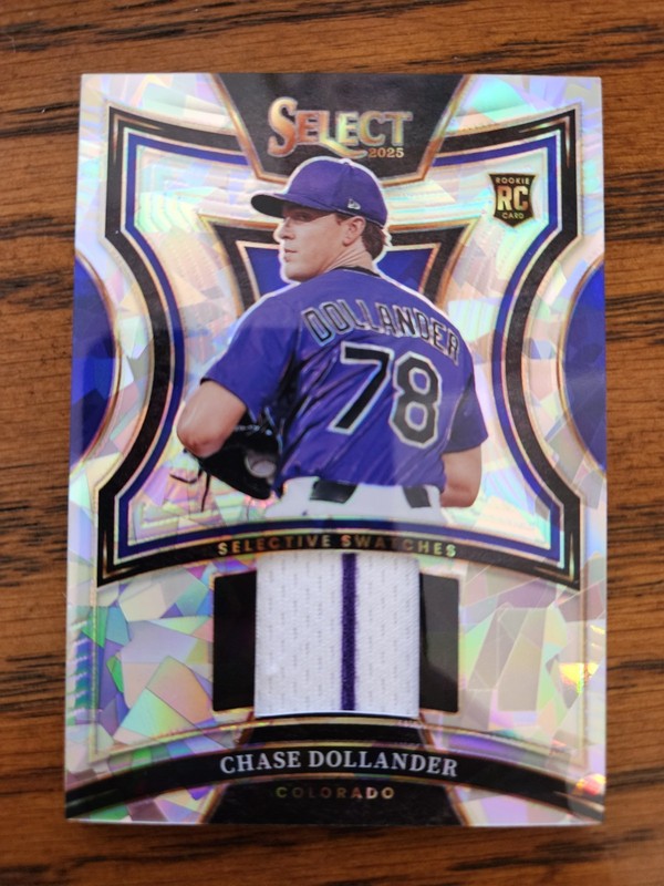 2025 Panini Select - Selective Swatches #SS-CD Chase Dollander Cracked Prizm