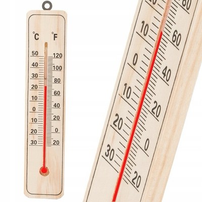 Thermometer, Zimmer Wand Innen Außen Home Office Gewächshaus Garten Holz X2