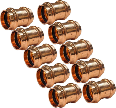 #ad #ad 10Pcs 3 4” Press Copper Propress Coupling with Stop LF Propress Pressure Cop $50.93