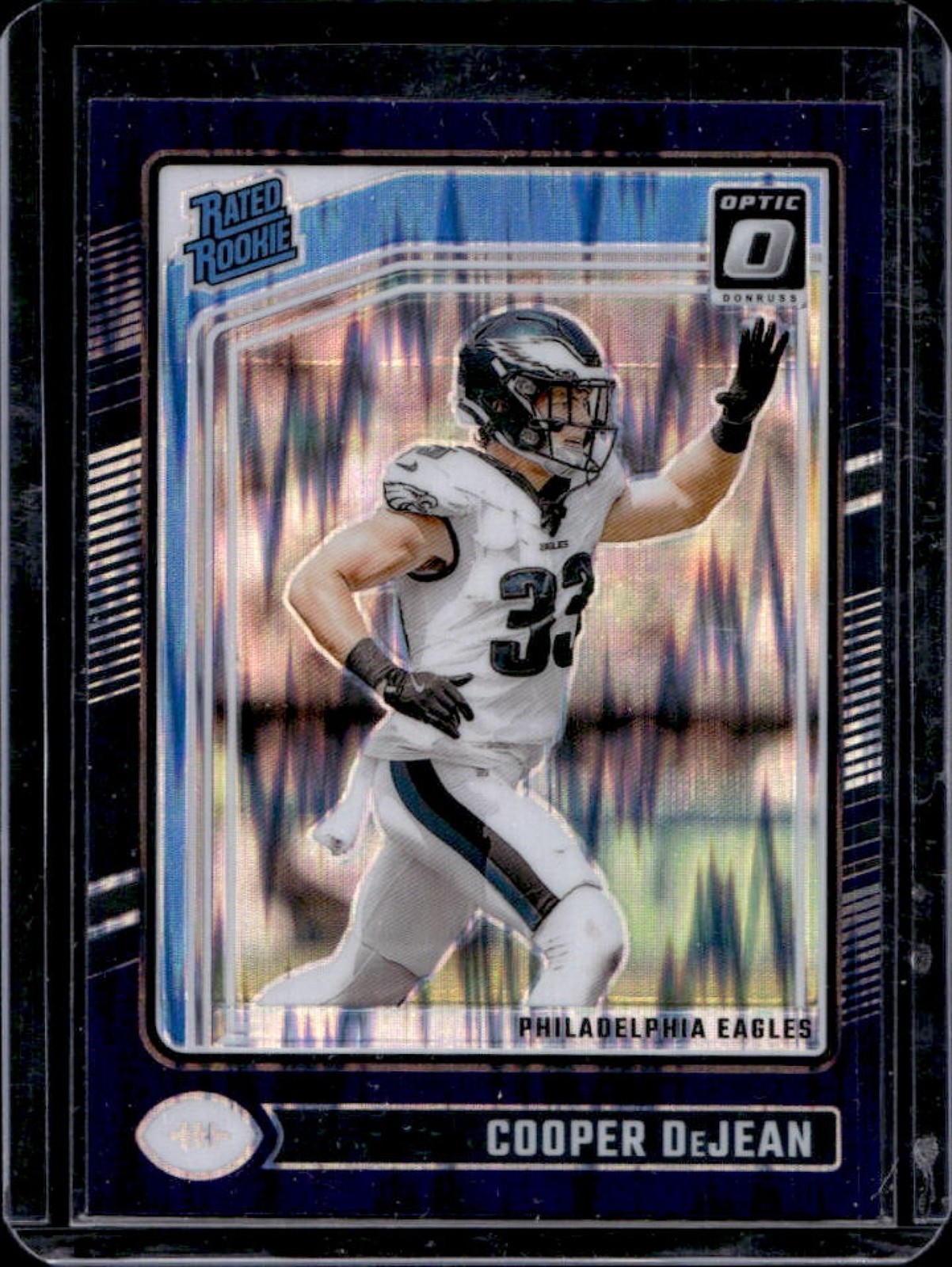 2024 Donruss Optic Cooper DeJean Purple Shock Rated #221 Eagles