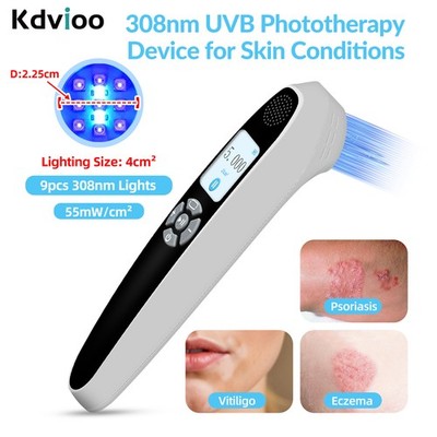 Home Use 308nm Phototherapy Device 9 Diodes 55mW/cm² Skin Disease Care Solution