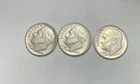 Lot of 3 1963 Roosevelt Dimes - 90% Silver