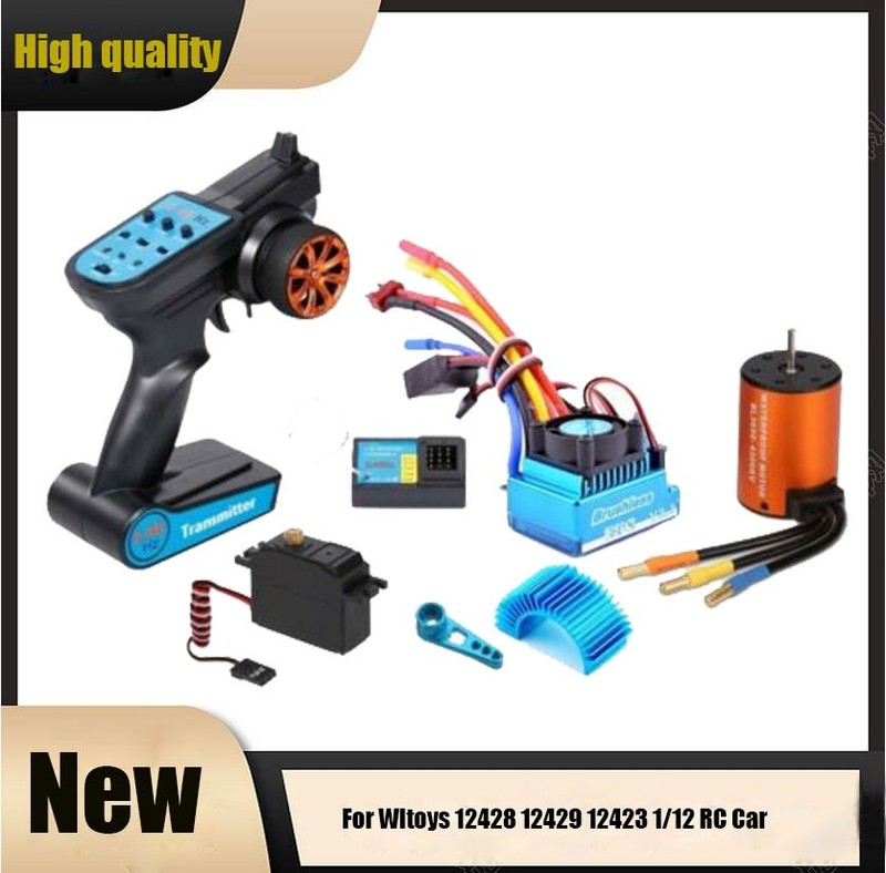 Brushless Motor ESC w/Steering  Servo Arm For Wltoys 12428 12429 12423 1/12 SDE