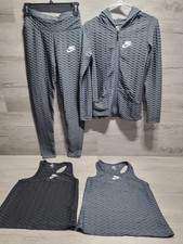 4 Piece Nike Fit Athletic Legging, Jacket , Tank Top Set Womens Size Small