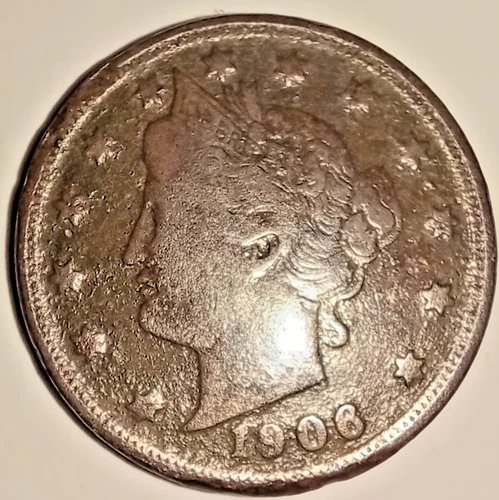 1906-P Liberty Nickel — photo from the most recent tracked eBay sale